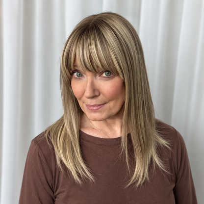 🔥🔥Human Hair Topper with Bangs | Hair Piece for Thinning Hair