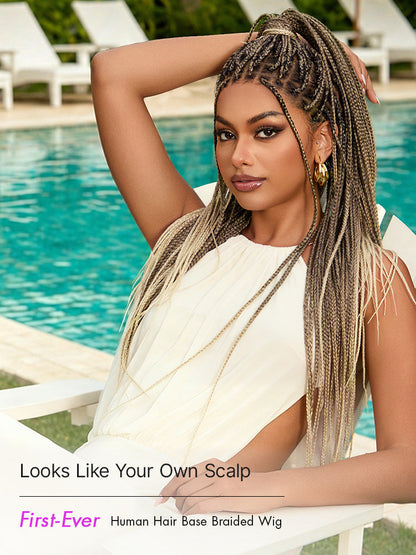 💖Knotless Braided Wig – Lightweight Fit