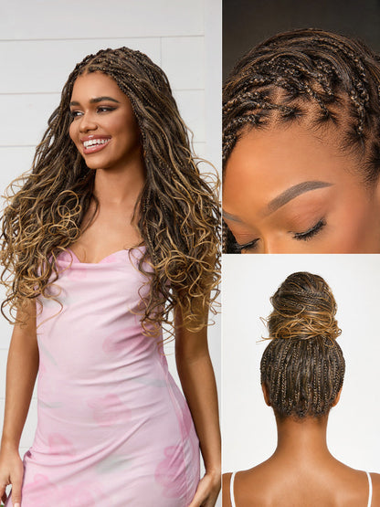 💖Knotless Braided Wig – Lightweight Fit