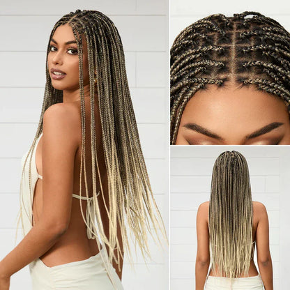🥰[New Arrival] Salon Braids Super Natural Scalp Full HD Lace Knotless Box Braided Wig