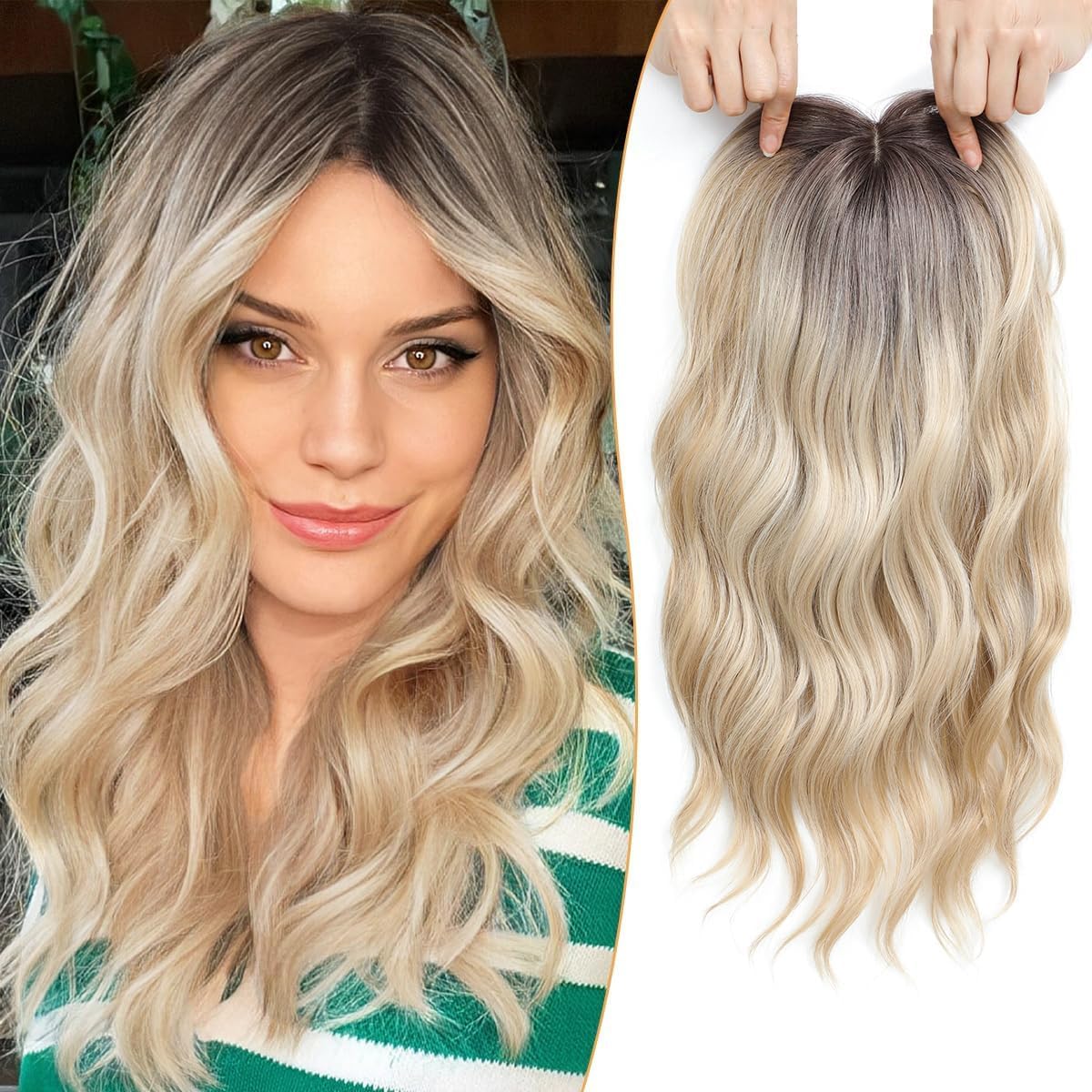 ⚡ Final Hours –🌷2026 New Lightweight & Breathable Wavy Hair Topper