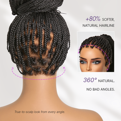 💖Knotless Braided Wig – Lightweight Fit
