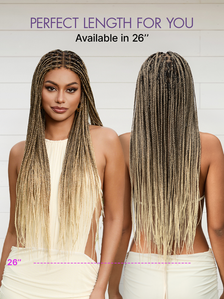 💖Knotless Braided Wig – Lightweight Fit