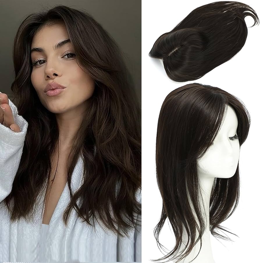 Straight Hair Topper for Crown Thinning – Natural Coverage at the Crown