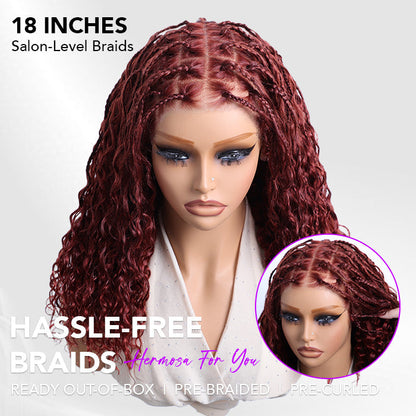 ✨  Glueless HD Lace Boho Braids  Wig – Natural Goddess Curls