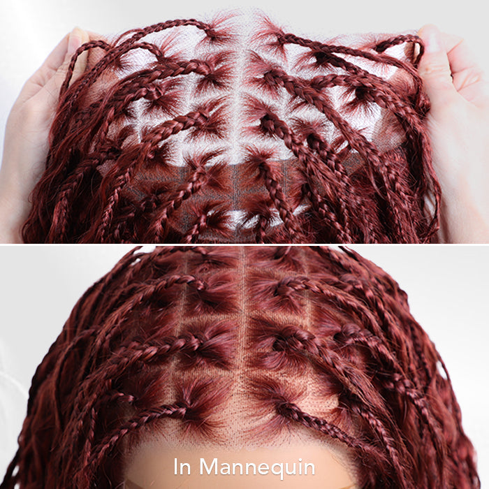 ✨  Glueless HD Lace Boho Braids  Wig – Natural Goddess Curls