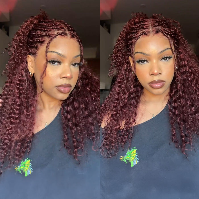 ✨  Glueless HD Lace Boho Braids  Wig – Natural Goddess Curls