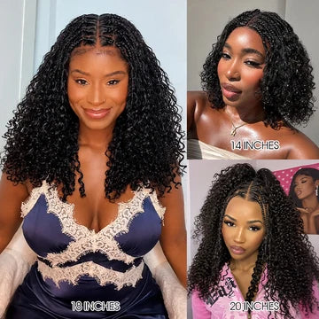 ✨  Glueless HD Lace Boho Braids  Wig – Natural Goddess Curls