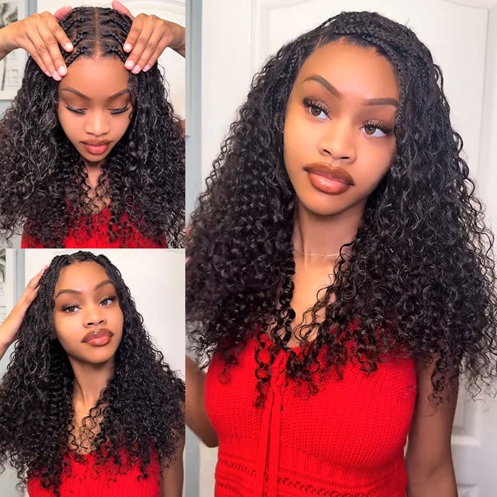 ✨  Glueless HD Lace Boho Braids  Wig – Natural Goddess Curls