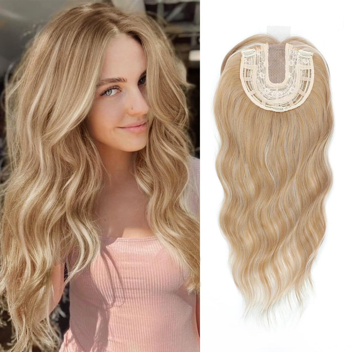⚡ Final Hours –🌷2026 New Lightweight & Breathable Wavy Hair Topper