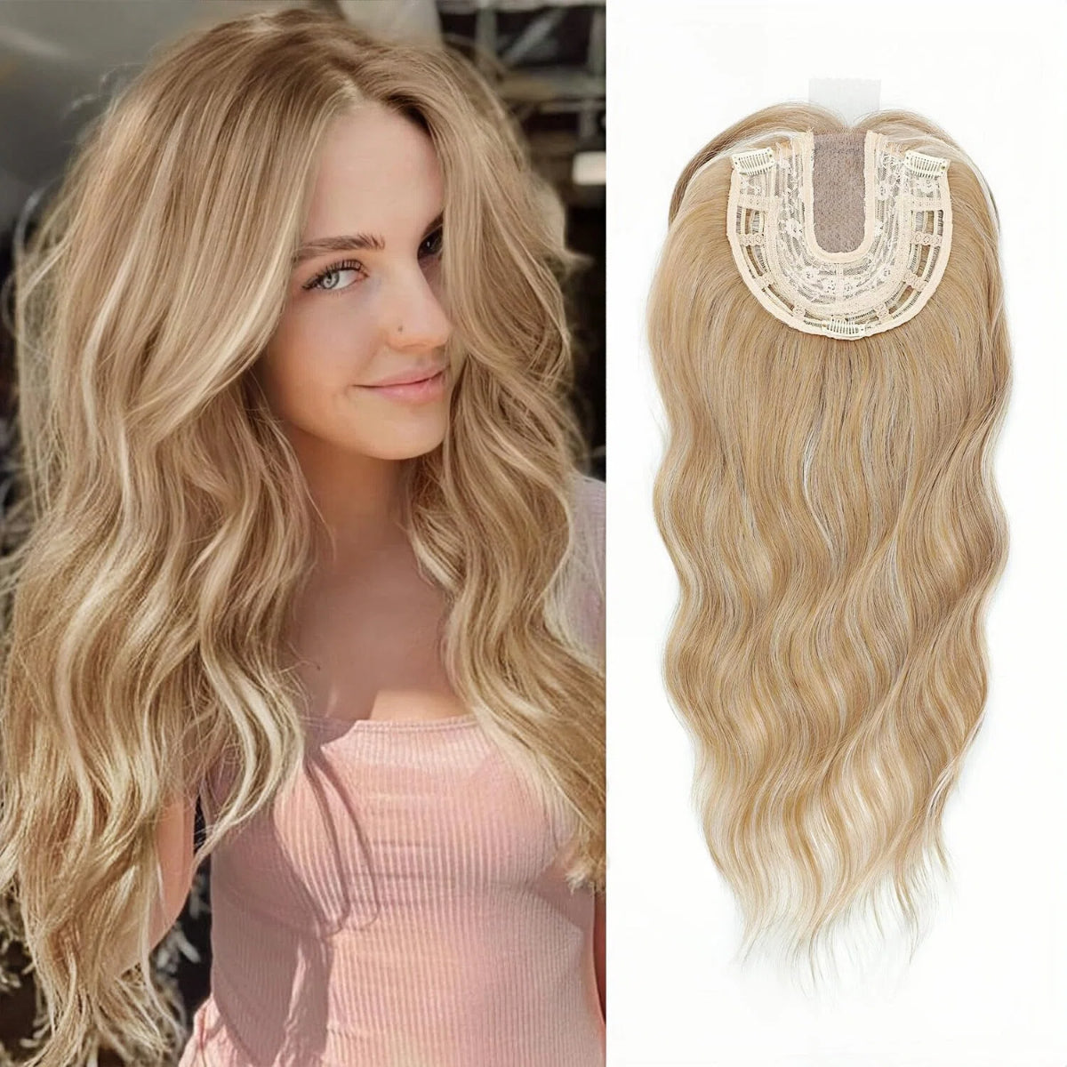 ⚡ Final Hours –🌷2026 New Lightweight & Breathable Wavy Hair Topper
