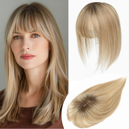 🔥 NEW ARRIVAL SALE- Hair Topper with Bangs | Hair Piece for Thinning Hair