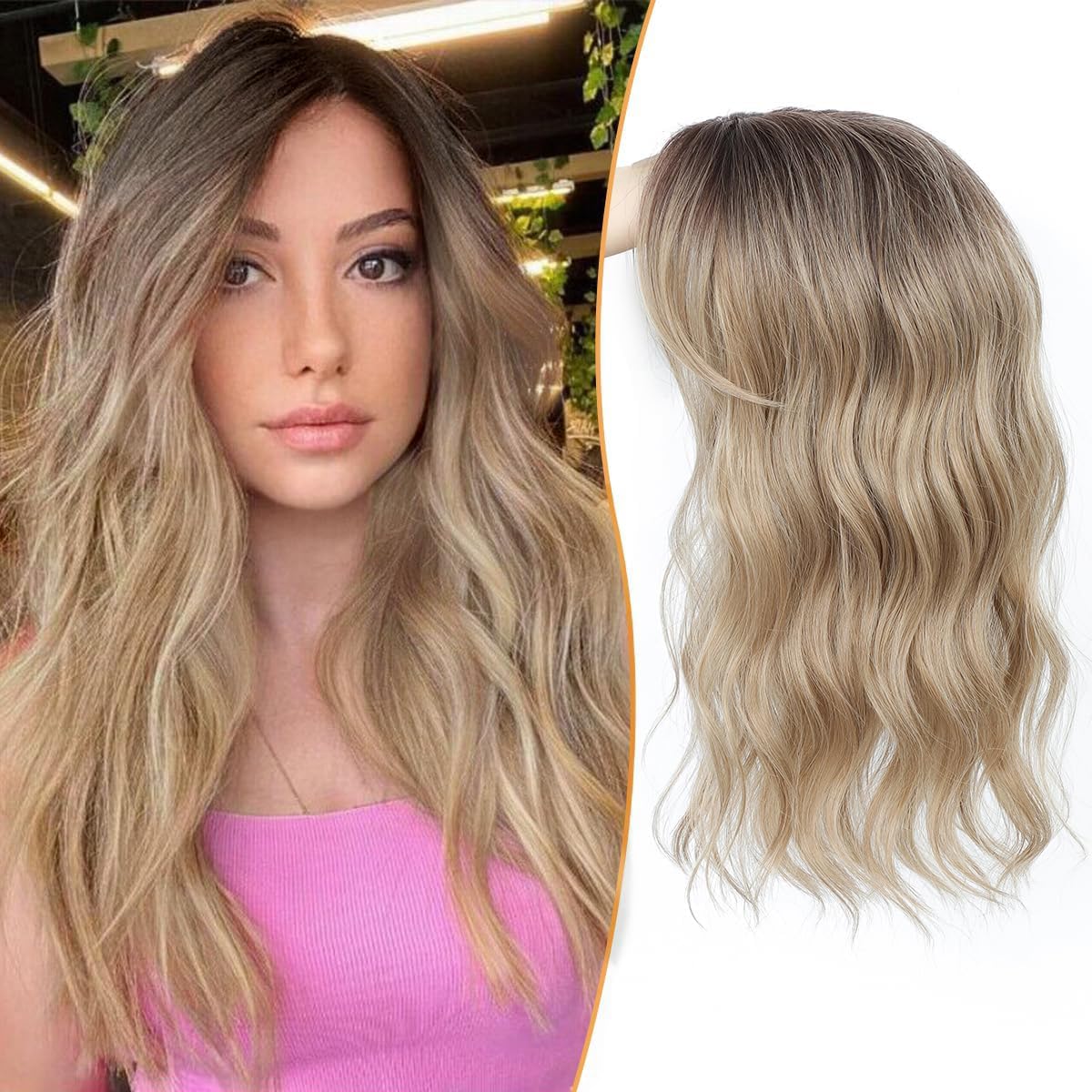 ⚡ Final Hours –🌷2026 New Lightweight & Breathable Wavy Hair Topper