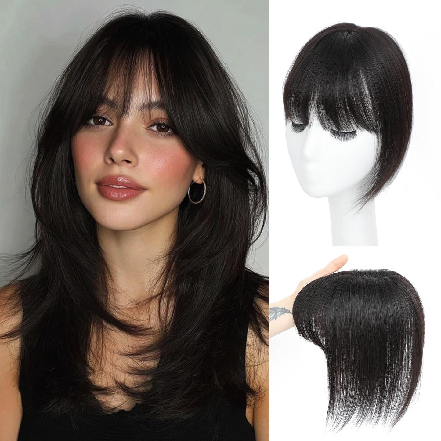 🔥 NEW ARRIVAL SALE- Hair Topper with Bangs | Hair Piece for Thinning Hair