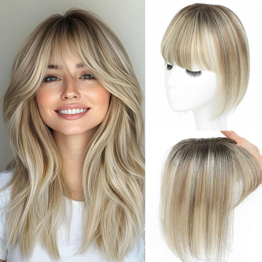🔥 NEW ARRIVAL SALE- Hair Topper with Bangs | Hair Piece for Thinning Hair