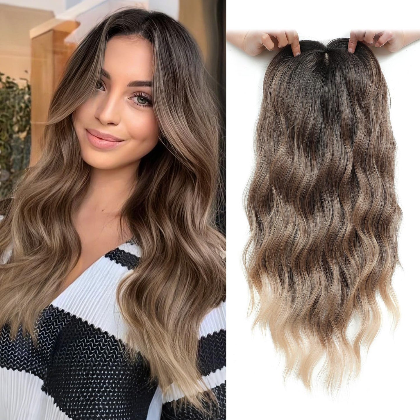 ⚡ Final Hours –🌷2026 New Lightweight & Breathable Wavy Hair Topper