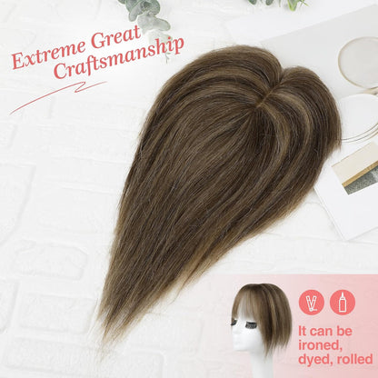 🔥 NEW ARRIVAL SALE- Hair Topper with Bangs | Hair Piece for Thinning Hair