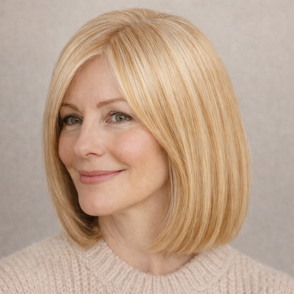 Straight Hair Topper for Crown Thinning – Natural Coverage at the Crown