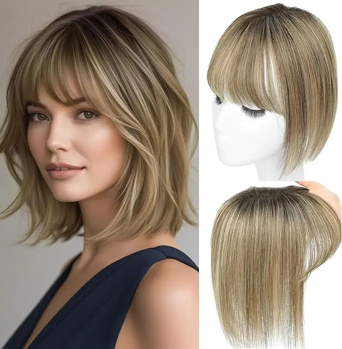 🔥 NEW ARRIVAL SALE- Hair Topper with Bangs | Hair Piece for Thinning Hair