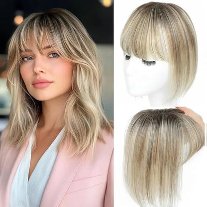 Hair Topper with Bangs | Hair Piece for Thinning Hair