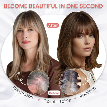 Natural Human Hair Topper – Invisible Volume & Seamless Blend