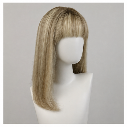 🔥🔥Human Hair Topper with Bangs | Hair Piece for Thinning Hair